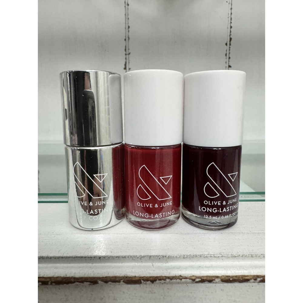 Olive & June Nail Polish Trio Cozy Up Obsessed Super Glossy Top Coat 13.5ml 3pk